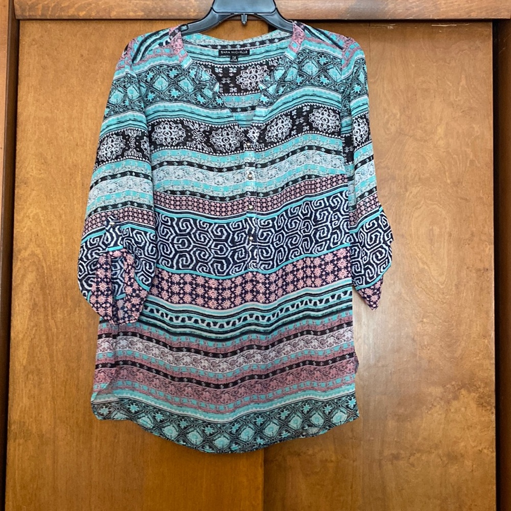 Sarah Michellle Button Up Blouse - 1X